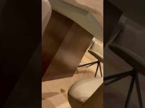 طاولة طعام رخام طبيعي ايطالي مربعة 8 كراسي مع البوفية