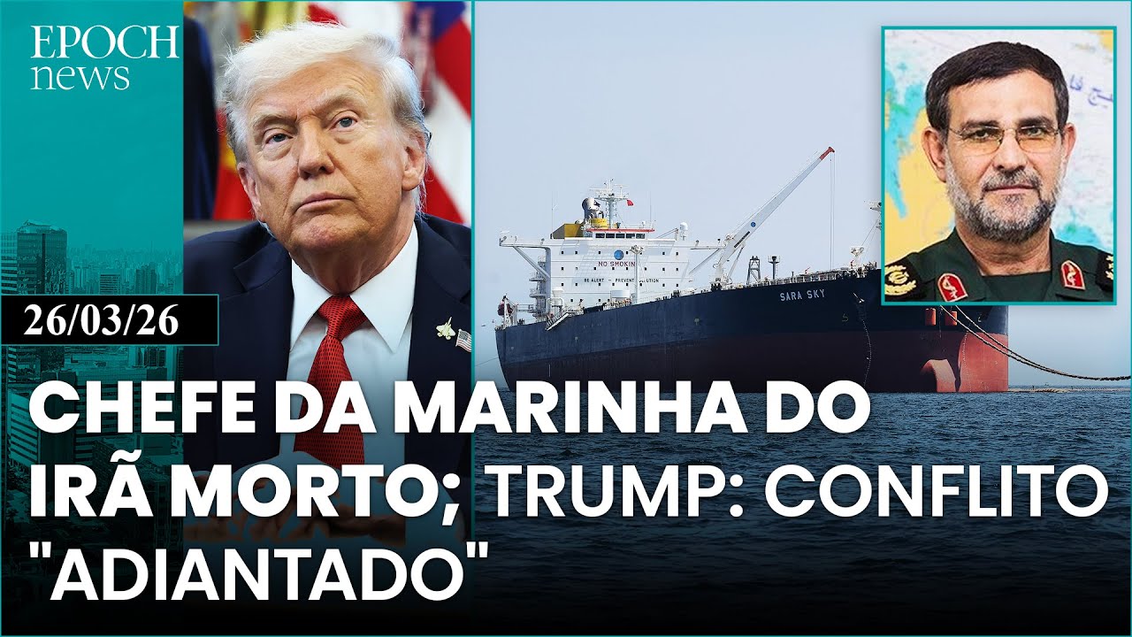 🔴 Israel afirma morte de comandante da marinha do Irã; Trump diz que guerra está "adiantada" e+