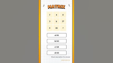 Matrix - Can You Find the Missing Number