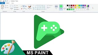 How to draw a Google Play Games icon using MS Paint | Drawing Tutorial screenshot 3