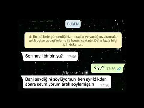 duygusal whatsapp konuşmaları #1 ( #whatsapp #instagram #duydusal #video #status ) #2019