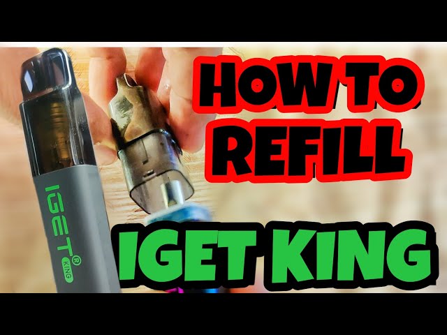 Igetkingrepair #ecigarettes #disposablevaperepair HOW TO REFILL and RECHARGE  IGET KING