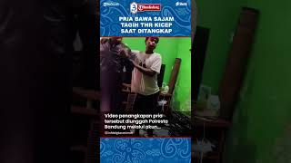 Pria yang Ngamuk Sok Jagoan Bawa Sajam saat Tagih THR Kicep Ditangkap Polisi, Sembunyi di Garut
