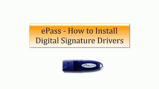 ePass   How to Install Digital Signature in USB token