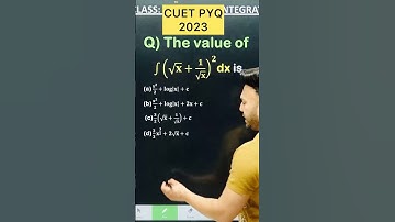 Integration CUET  PYQ 2023 Maths for CUET 2025 || Class 12 Maths #cuet2025 #maths #cuetpg #cuetexam