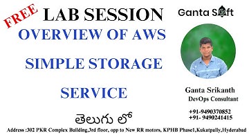 Overview Of AWS Simple Storage Service |GantaSoft | Best Devops Training in  KPHB  | Ganta Srikanth