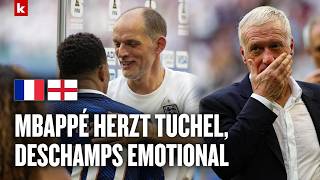 Tuchel crashes Mbappé interview, Deschamps says "thanks" | France - England 4:6