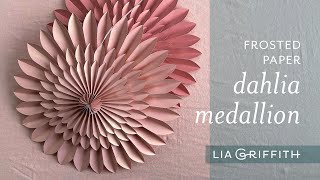 DIY Frosted Paper Dahlia Medallion