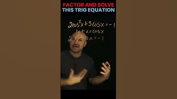 Factor and Solve This Trig Equation