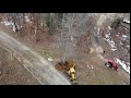 Winching a Tree Away From Power Lines