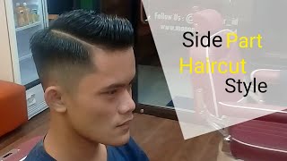 A neat haircut, side-parted hairstyles