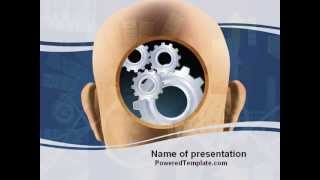 Mechanistical Mental Work PowerPoint Template by PoweredTemplate.com