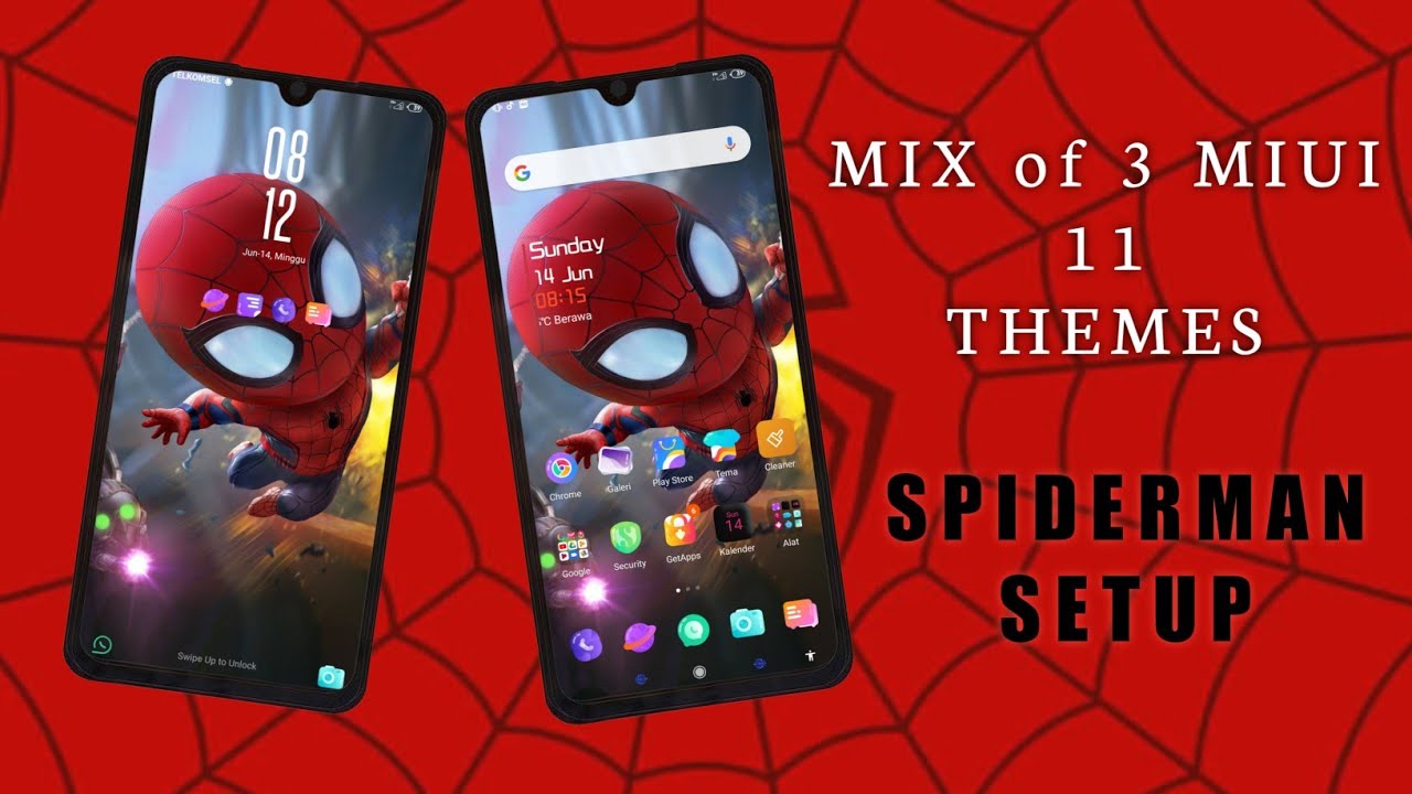 Keren..!!🔥Mix 3 Tema Xiaomi MIUI 11 Jadi Setup Spiderman 😁