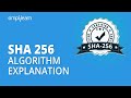 Sha 256  sha 256 algorithm explanation  how sha 256 algorithm works  cryptography  simplilearn
