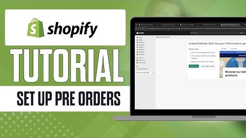 Setting Up Pre Orders in Shopify