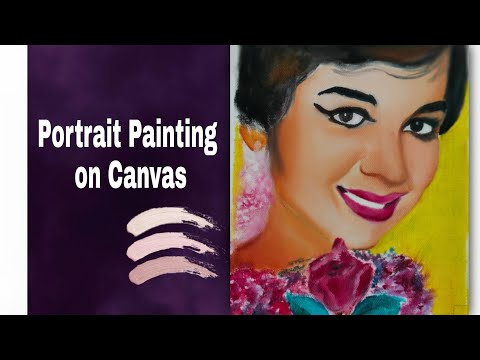  Video and  Tutorial   Portrait painting Oil on Canvas | Oil painting tutorial 