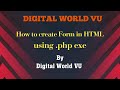 How to Create Form Using HTML
