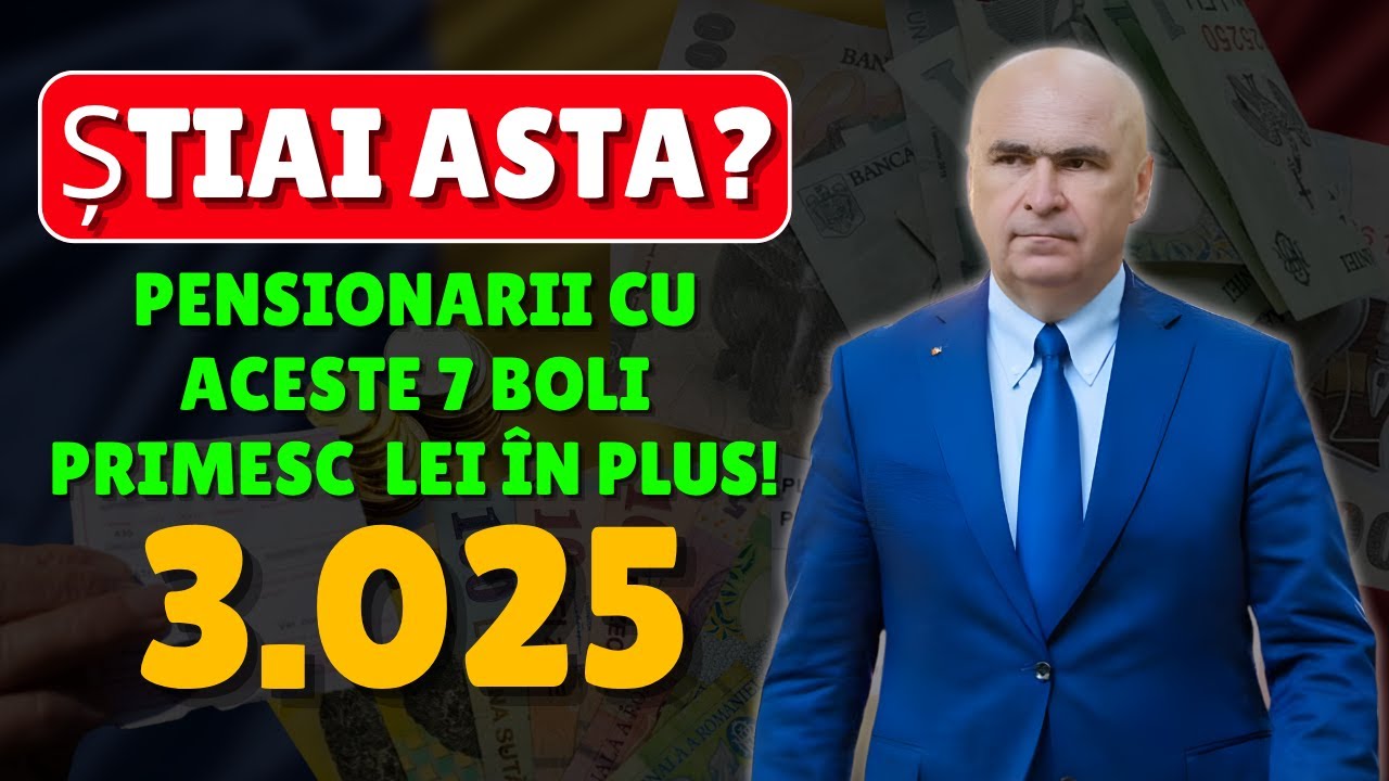 Știai asta? Pensionarii cu aceste 7 boli primesc 3.025 lei în plus!