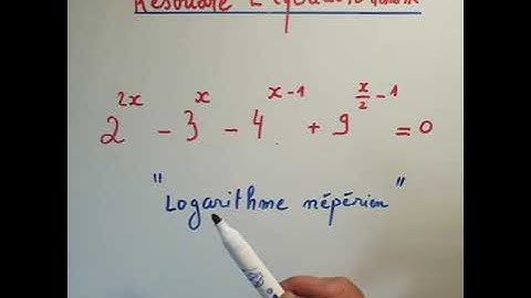 Résoudre une équation contenant des logarithmes et puissances (1) - Terminale