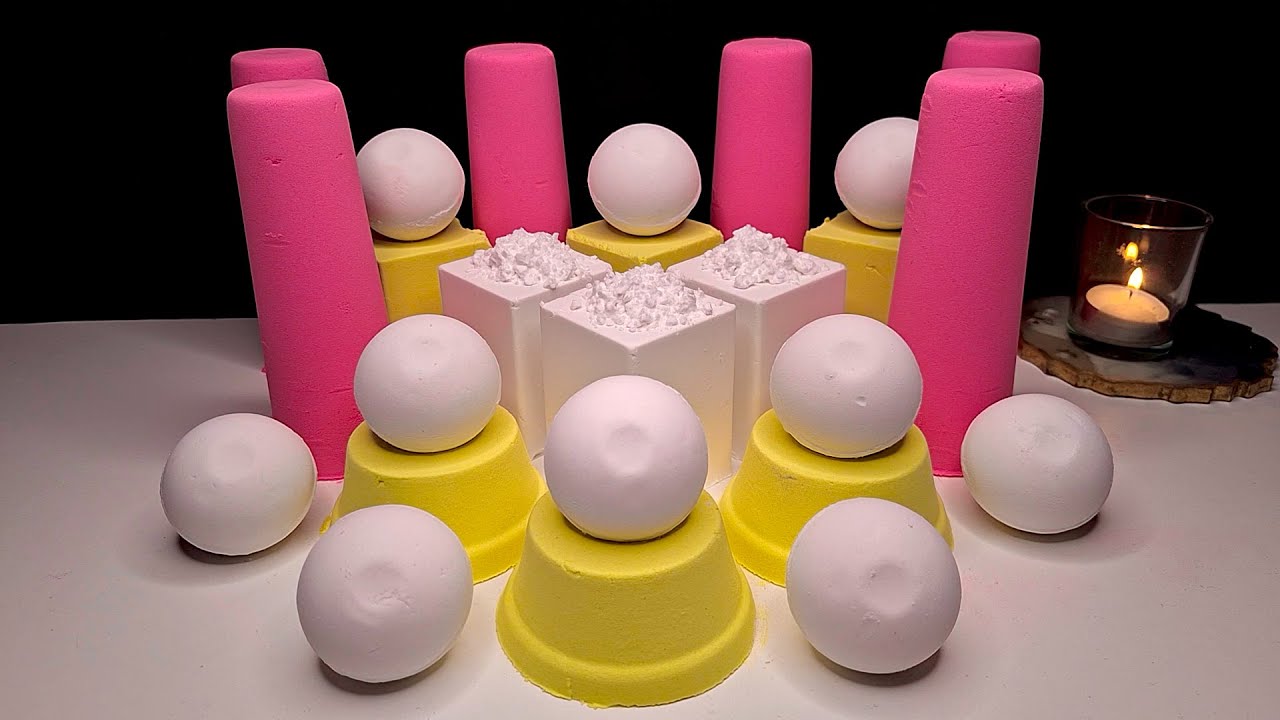 ASMR Baking Soda | Tricolor 🩷💛🤍 #satisfying