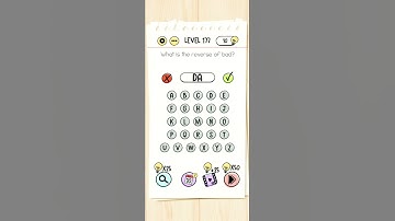 brain test level 177 what is the reverse of bad? solution
