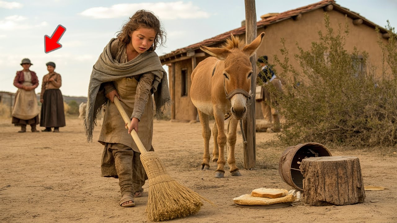 Una bambina orfana puliva l'ingresso di un ranch e i proprietari la adottarono come figlia