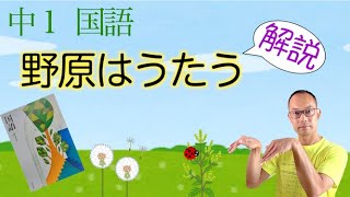 野原はうたう【中１国語・詩】教科書解説←テスト対策・課題作成に！〈工藤直子　著〉（光村図書）