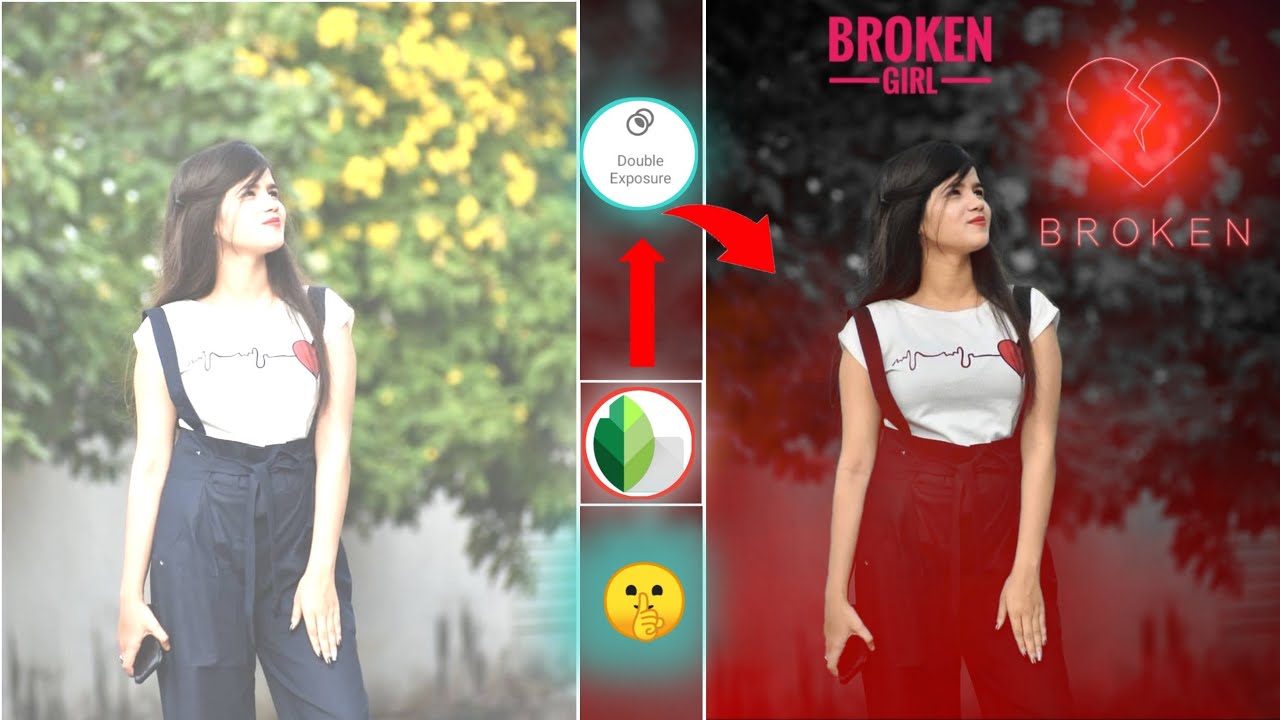 🔥❤ Broken Heart Photo Editing Snapseed l  New Broken Heart Photo Editing ll