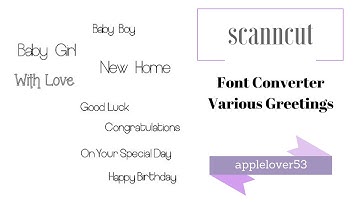 ScanCut Font Converter Various Fonts for Writing