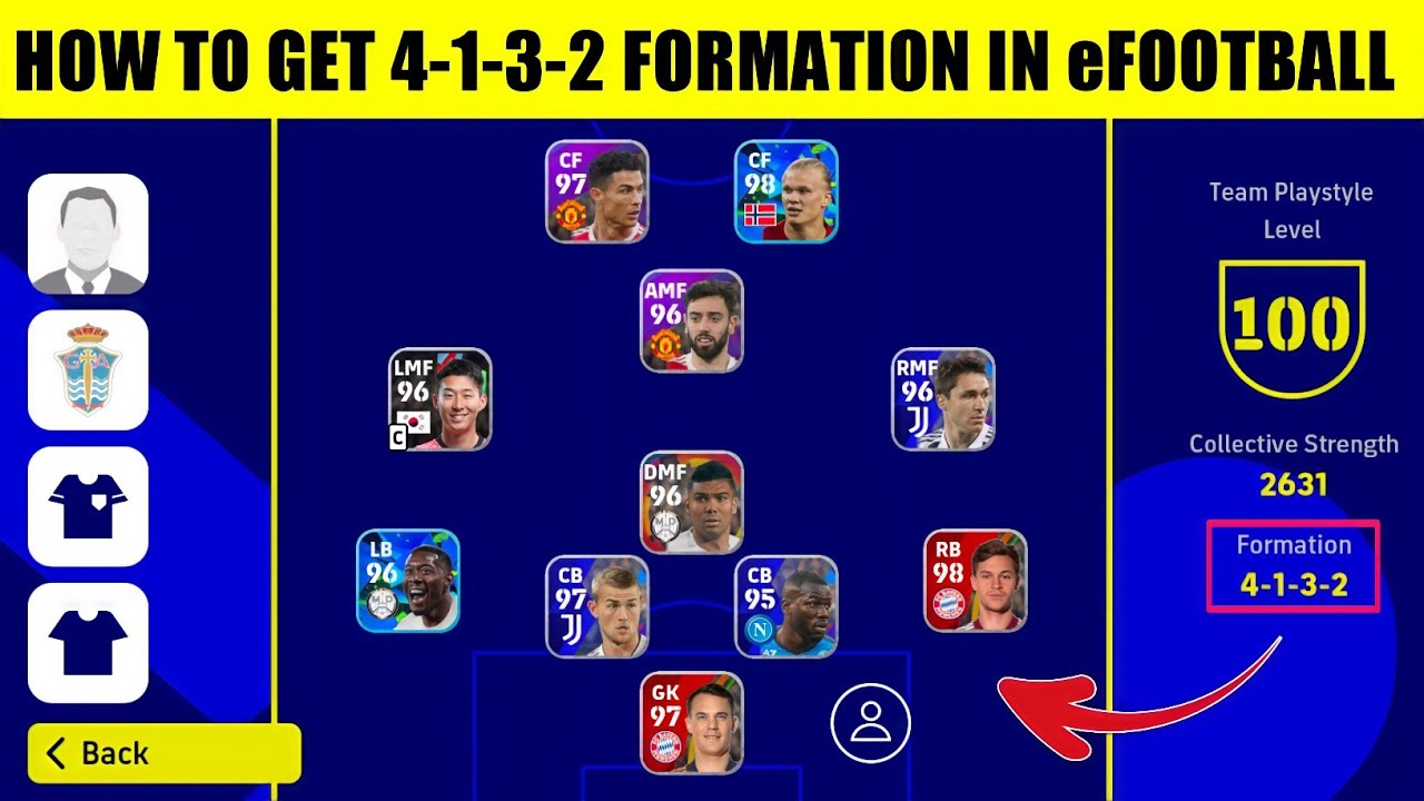 How To Get 4132 Formation In eFootball 2023 Mobile Best Formation