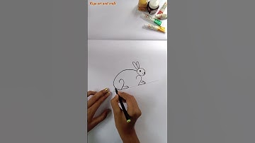 how to draw rabbit drawing from 2 2 number 😱#riyaartandcraft #viral #trending #shortvideo #art