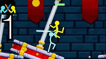 Supreme Duelist Stickman Walkthrough Part 1 - CPU Easy Battles 1-29 (iOS & Android-Gameplay