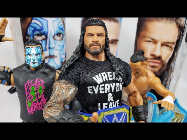 Wwe Elite 84 Roman Reigns Jeff Hardy Angel Garza Action Figure Review Youtube