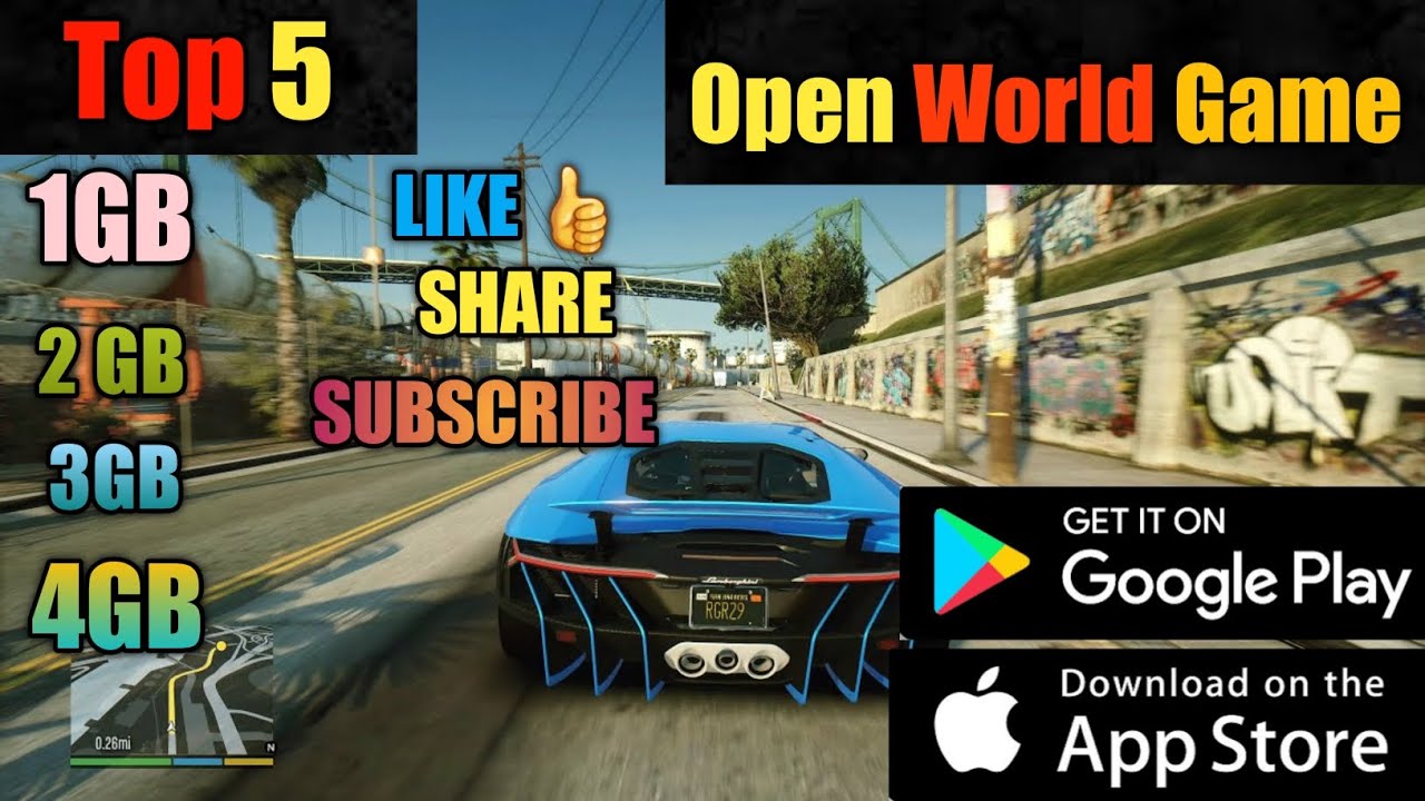 Top 5 Best High Graphics Open world 🌎 Games For Android ||Best car ...