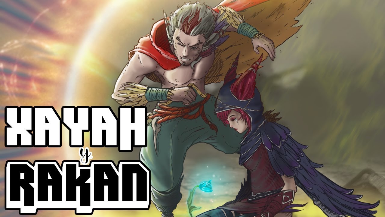 Dibujando a Xayah y Rakan (League of Legends)