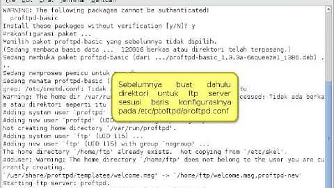 KONFIGURASI FTP SERVER (Debian 6)