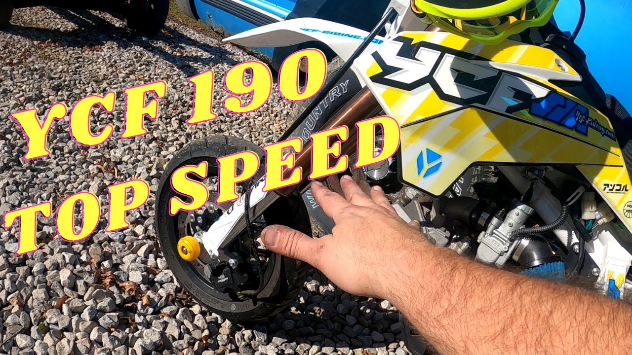YCF 190 Daytona SuperMoto First Impressions And Top Speed After Sprocket  Swap 