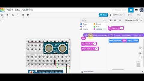 Video 10 - Using the ultrasonic distance sensor in Tinkercad