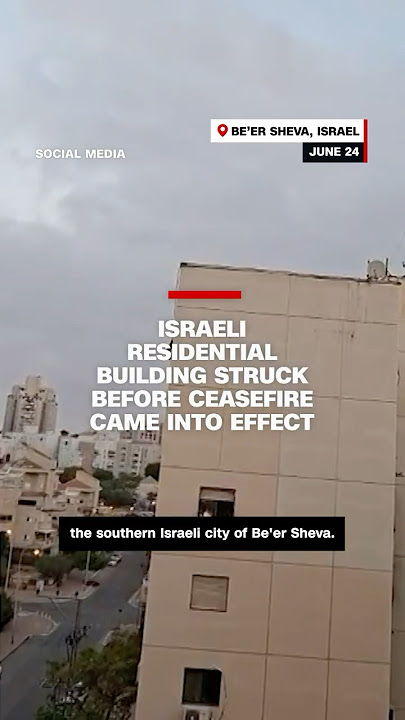 Israeli residential building struck before ceasefire came into effect