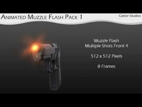 Animated Muzzle Flash Pack 1