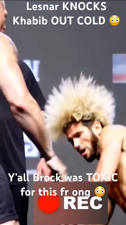 When Brock Lesnar DESTROYED Khabib with ONE PUNCH 😳