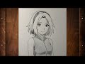 How to Draw anime girl || draw Sakura Haruno Step by Step