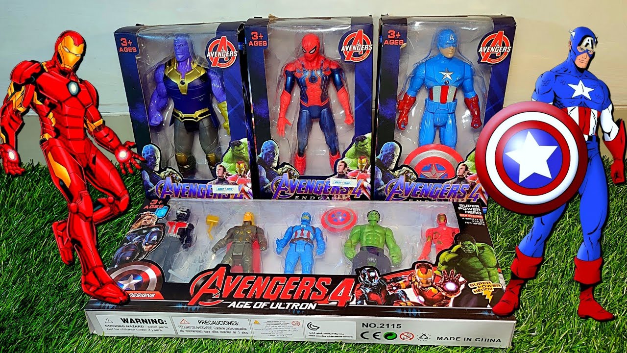 20 Figure Mini Action Marvel - Avengers: Iron Man, Cap America, Thor, Hulk, Batman?