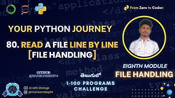 Read a File Line by Line Using Python | Your Python Journey – 100 Programs [File Handling] #python