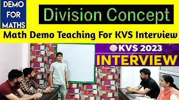 KVS prt demo for Maths l kv school primary teacher maths Division demo l PD Classes Manoj Sharma