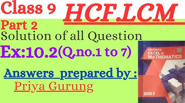 Class 9//HCF and LCM Complete solution of EX:10.2part2/#hcf #lcm #exercise #10.1 #complete #solution
