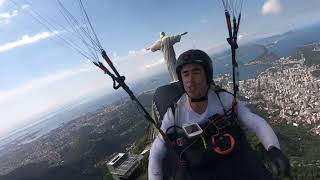 Voo solo de parapente são Conrado x Cristo x são Conrado