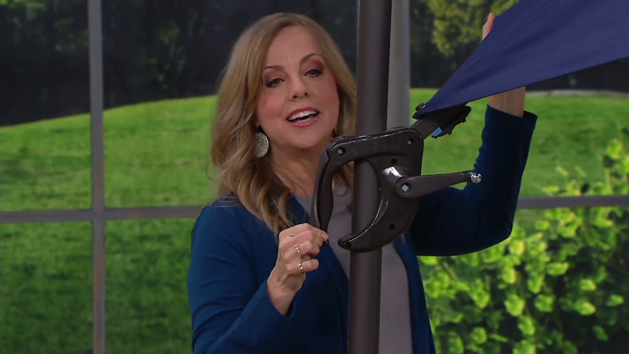 ATLeisure 10' Starlight Solar Offset Umbrella w/ Remote on QVC YouTube