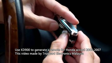 Use KD900 to generate a remote for Honda accord 2003-2007