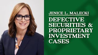 How do defective securities differ from traditional securities fraud cases? | Jenice L. Malecki